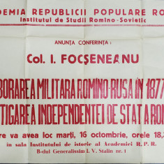 AFISUL CONFERINTEI COLONELULUI I. FOCSENEANU , ANII '50