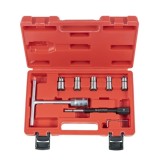 Trusa Freze Curățat Injectoare Diesel Quatros, 5 freze: 15-21mm, Ax Centrare, Antrenor Universal - Delphi, Bosch, Mercedes CDI, Fiat, Iveco