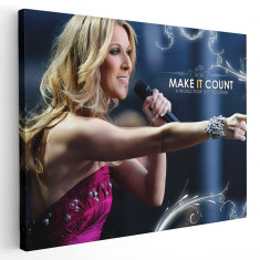 Afis Tablou Celine Dion cantareata 2260 Tablou canvas pe panza CU RAMA 30x40 cm