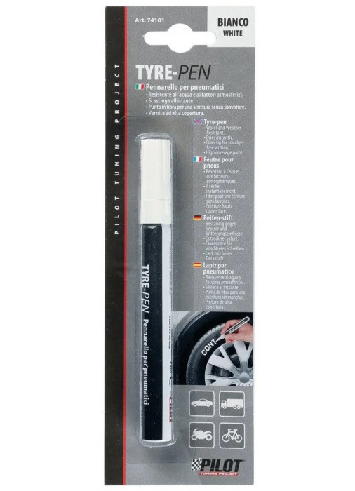 Marker Anvelope Lampa Tyre Pen, Alb LAM74101