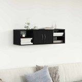 vidaXL Raft de perete Stejar negru 140 x 41 x 75 cm Lemn compozit