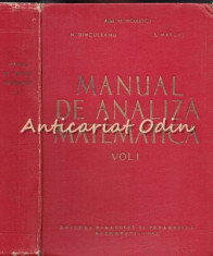 Manual De Analiza Matematica I - M. Nicolescu - Tiraj: 2620 Exemplare foto