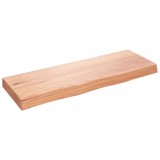 Cumpara ieftin Raft de perete maro deschis 80x30x(2-6) cm lemn stejar tratat