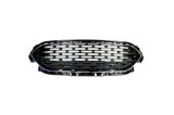 Grila radiator Ford Kuga, 12.2019-05.2024; Escape, 04.2019-, montare fata, cu rama crom; 5 benzi cromate, Typ Streifen; Negru lucios, RapidAuto