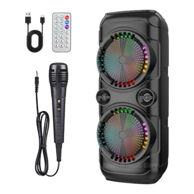 Boxa portabila ZQS8229, 120W PMPO, BT/FM/AUX/USB, RGB, microfon foto