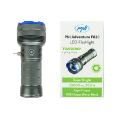 Aproape nou: Lanterna PNI Adventure F820 200 W, 3 niveluri iluminare plus Turbo, 2 foto