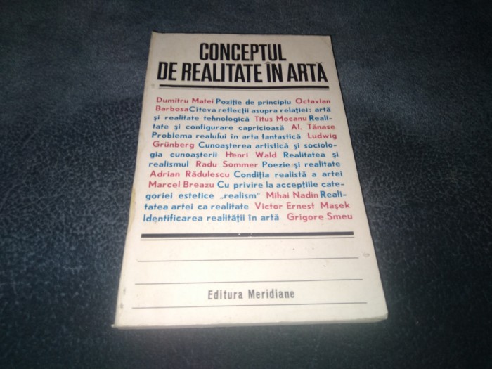 CONCEPTUL DE REALITATE IN ARTA