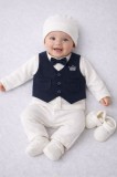 Set botez clasic băieți Babyshah &ndash; eleganță și rafinament, bleumarin (Marime