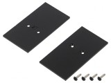 Obturator Negru pentru Profil LED, 2 Bucăți, Oțel, 33.4x62.3x2mm