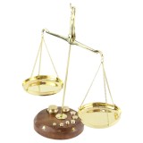 Decoratiune Balanta din alama cu 8 greutati 21 CM
