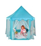 Cort Joaca Copii Castel 140cm, Albastru, Interior/Exterior, Poliester, Portabil