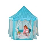 Cort de Joaca pentru copii stil Castel 140 x 135 x 89 cm-Culoare Albastru