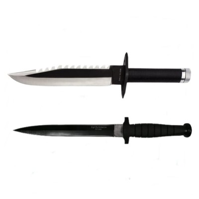 Set doua cutite de vanatoare, Tactical Knife, DEPOX&amp;reg;, Otel inoxidabil, Negru foto