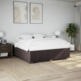 VidaXL Cadru de pat fără saltea, maro &icirc;nchis, 180x200 cm, textil 3284856