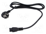 Cablu 3x0,75mm2 CEE 7/7 ştecăr &icirc;n unghi IEC C5 mamă POS