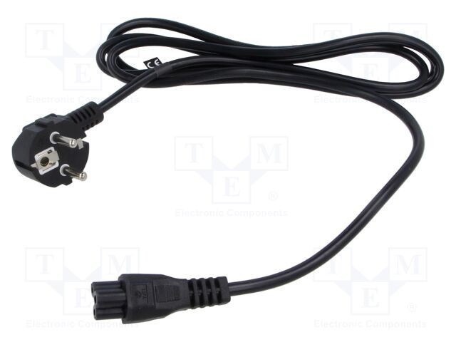 Cablu 3x0,75mm2 CEE 7/7 ştecăr &icirc;n unghi IEC C5 mamă POS