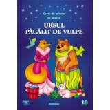 Carte de colorat cu povești. Ursul păcălit de vulpe - Paperback - Eurobookids