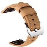 Curea piele naturala compatibila Garmin Vivoactive 4, Telescoape QR, 22mm, Kaki
