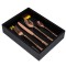 Set 24 tacamuri cu model, stainless stell, pentru 6 persoane, RAWI-24CF
