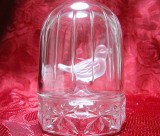 FIGURINA BIBELOU SEMI CRISTAL PASARE IN COLIVIE 11 CM
