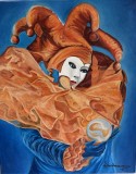 Tablou nou, pictura,-BUFONUL-, pictor roman consacrat