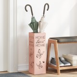 vidaXL Suport de umbrele Roz Metal Mediu Inserții Decorative