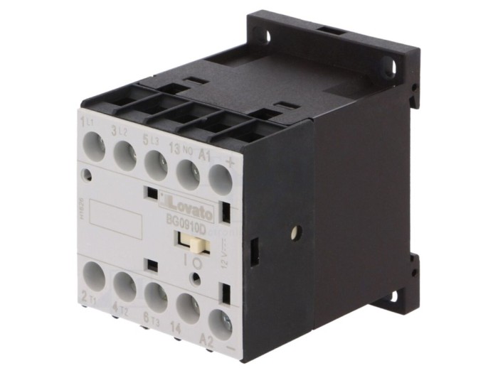 Contactor 3P NO 12VDC 9A