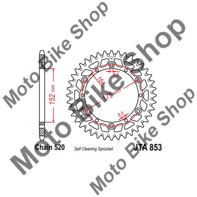 MBS Pinion spate Aluminiu 520 Z50, Cod Produs: JTA85350 foto