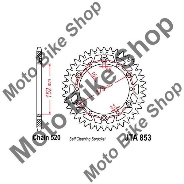 MBS Pinion spate Aluminiu 520 Z48, Cod Produs: JTA85348