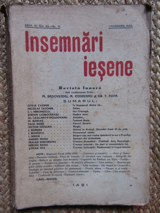 INSEMNARI IESENE ANUL IV, NR 11/1939