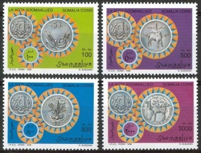C5920 -Somalia 1996 - Monede 4v. nestampilata MNH foto