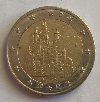 Moneda 2 euro comemorativa Germania 2012 J Bayern foto