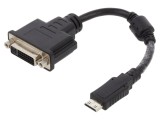 Convertor DELOCK DVI-I 24+5 la Mini HDMI Dual Link 0,2m - Cod 65564