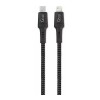 Cablu Date si Incarcare USB Type-C la Lightning Goui Tough, 1.5 m, Bleumarin - Negru G-TOUGHC94BK