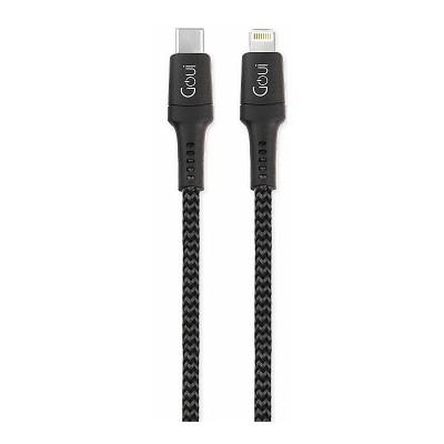 Cablu Date si Incarcare USB Type-C la Lightning Goui Tough, 1.5 m, Bleumarin - Negru G-TOUGHC94BK foto