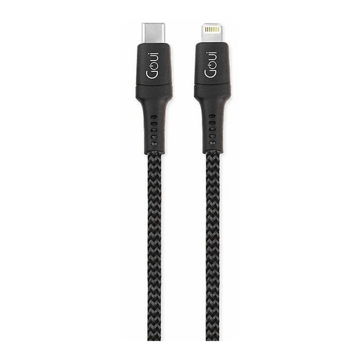 Cablu Date si Incarcare USB Type-C la Lightning Goui Tough, 1.5 m, Bleumarin - Negru G-TOUGHC94BK