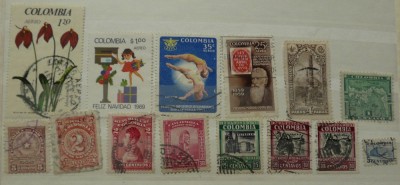 COLUMBIA - TIMBRE , STAMPILATE , DEPARAIATE foto