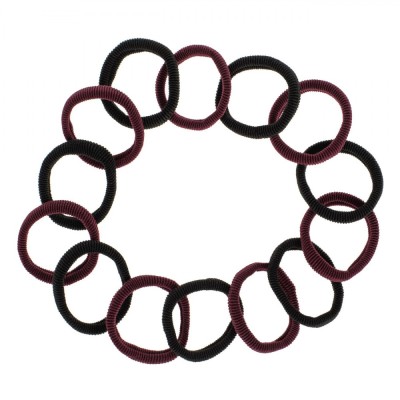 Set Elastice Păr, Frotte, 14 Bucăți, Culoare Negru și Bordo foto