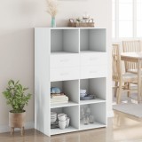 VidaXL Dulap &icirc;nalt, alb, 80x42,5x124 cm, lemn prelucrat