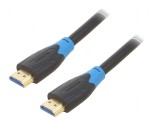 Cablu HDMI 2.0 PVC 1,5m negru cu mufe HDMI la ambele capete
