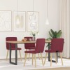 VidaXL Scaune de bucătărie, 4 buc., roșu vin, material textil 3315300
