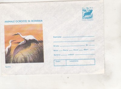 bnk ip Animale ocrotite - Egreta - necirculat - 1977 foto