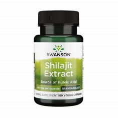 Shilajit Extract Standardizat Mumio 400 miligrame 60 Capsule Swanson