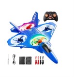 Avion dronă cu telecomandă 2.4GHz cu lumini zbor acrobatic rotiri 360&deg; menținerea altitudinii și 2 acumulatori 14+ ani