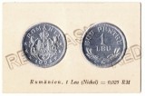 1 LEU 1924 - Aluminiu COINS, Reclama FERDINAND, Carton Embosat ( 6,5/4 cm )