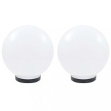 Cumpara ieftin Lampi bol cu LED 2 buc, sferice, 25 cm, PMMA
