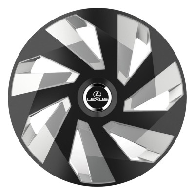 Set 4 Capace Roti, potrivite jantelor de R15, pentru Lexus, model vector black and silver foto