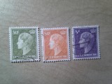 Serie mica Luxemburg -1958 Printesa Charlotte , 3 valori (din4val.) stampilate, Stampilat