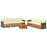 vidaXL Seturi de canapele cu pernă 9 pcs Lemn Solid de Acacia 3384166