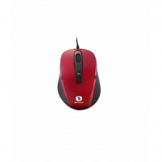 Mouse Serioux Pastel 3300, Wired, 1600 DPi ajustabili, 3 Butoane, Senzor Optic, USB, Scroll, Rosu